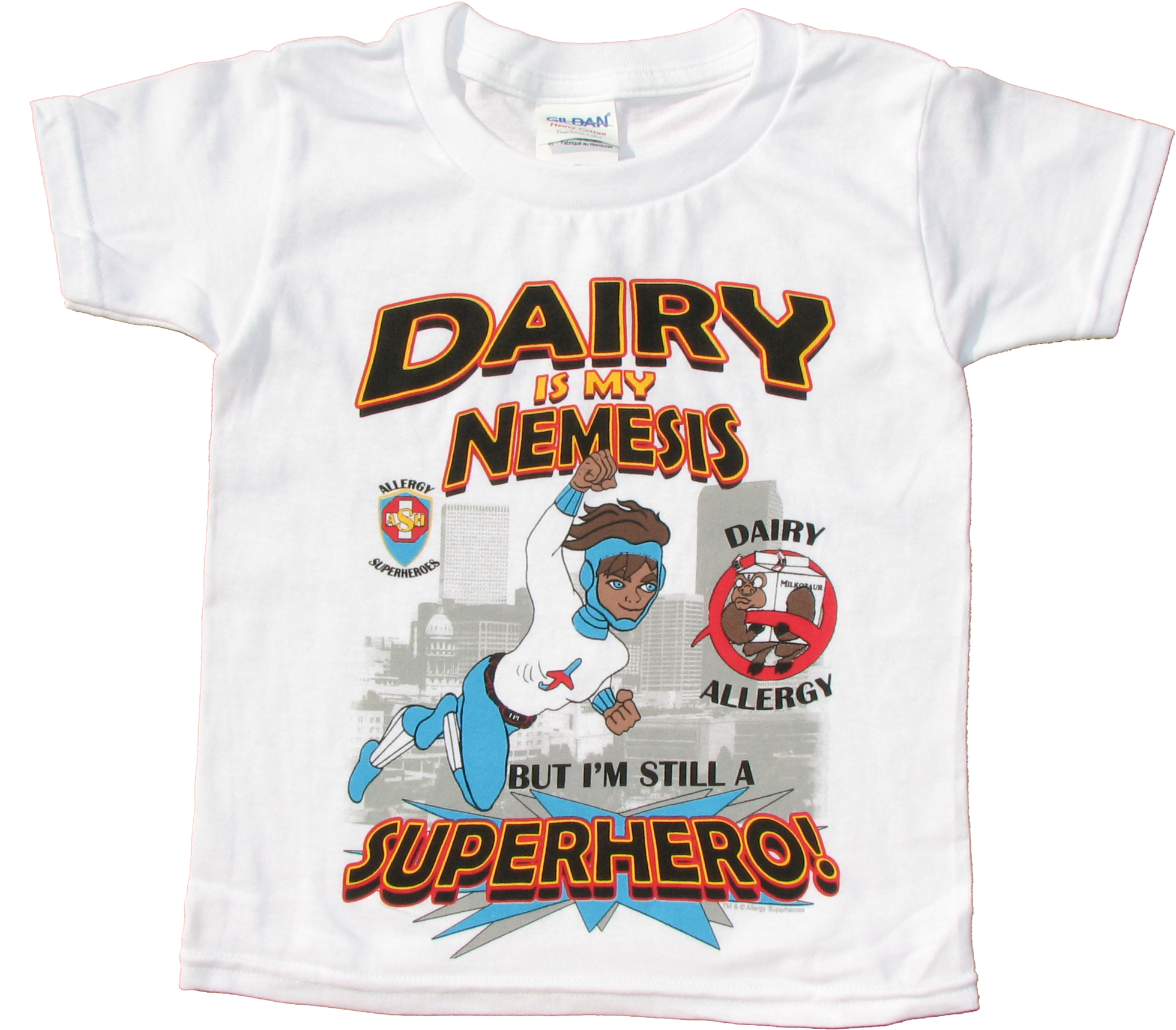 Dairy Allergy T-shirt Boy Superhero Jet Trail - Gluten Superhero (2048x1835), Png Download