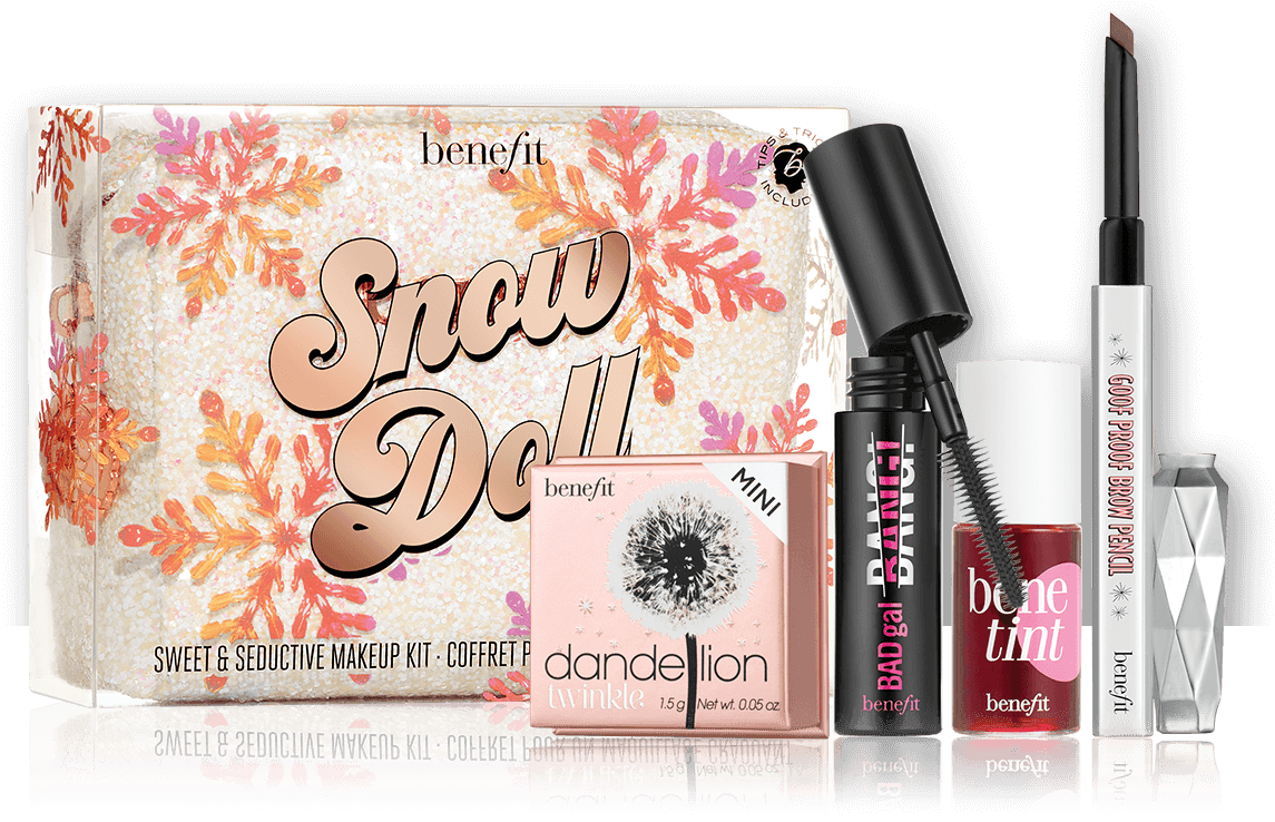 This Bestsellers Set Comes With Badgal Bang Mascara, - Benefit Cosmetics Snow Doll (1220x1380), Png Download