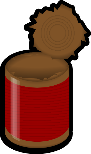 Rusty Tin Can Clip Art - Tin Can Clip Art (354x599), Png Download