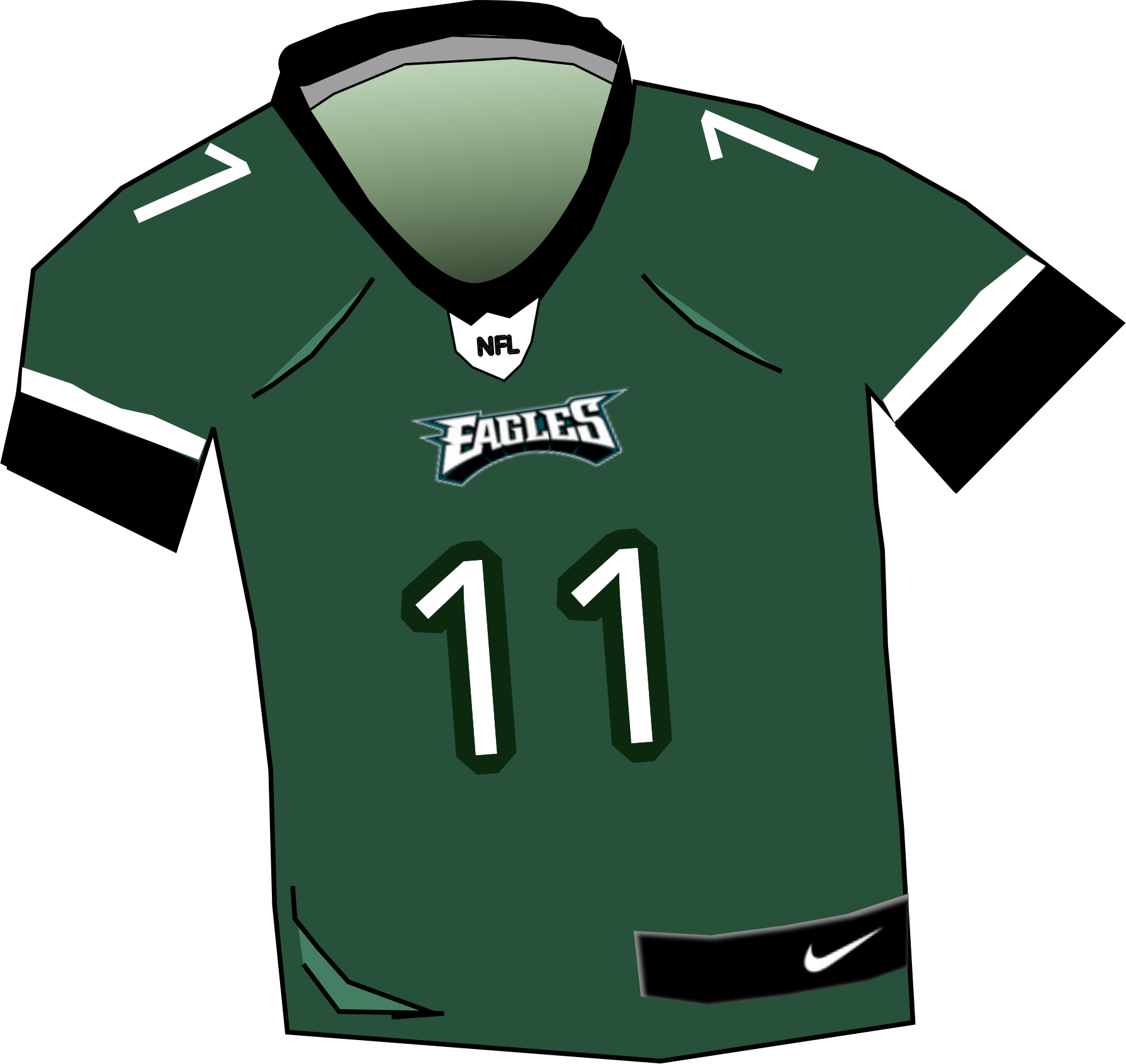 Jersey Clipart Desktop Backgrounds Png Library Download - Philadelphia Eagles Jersey Clipart (1789x1691), Png Download