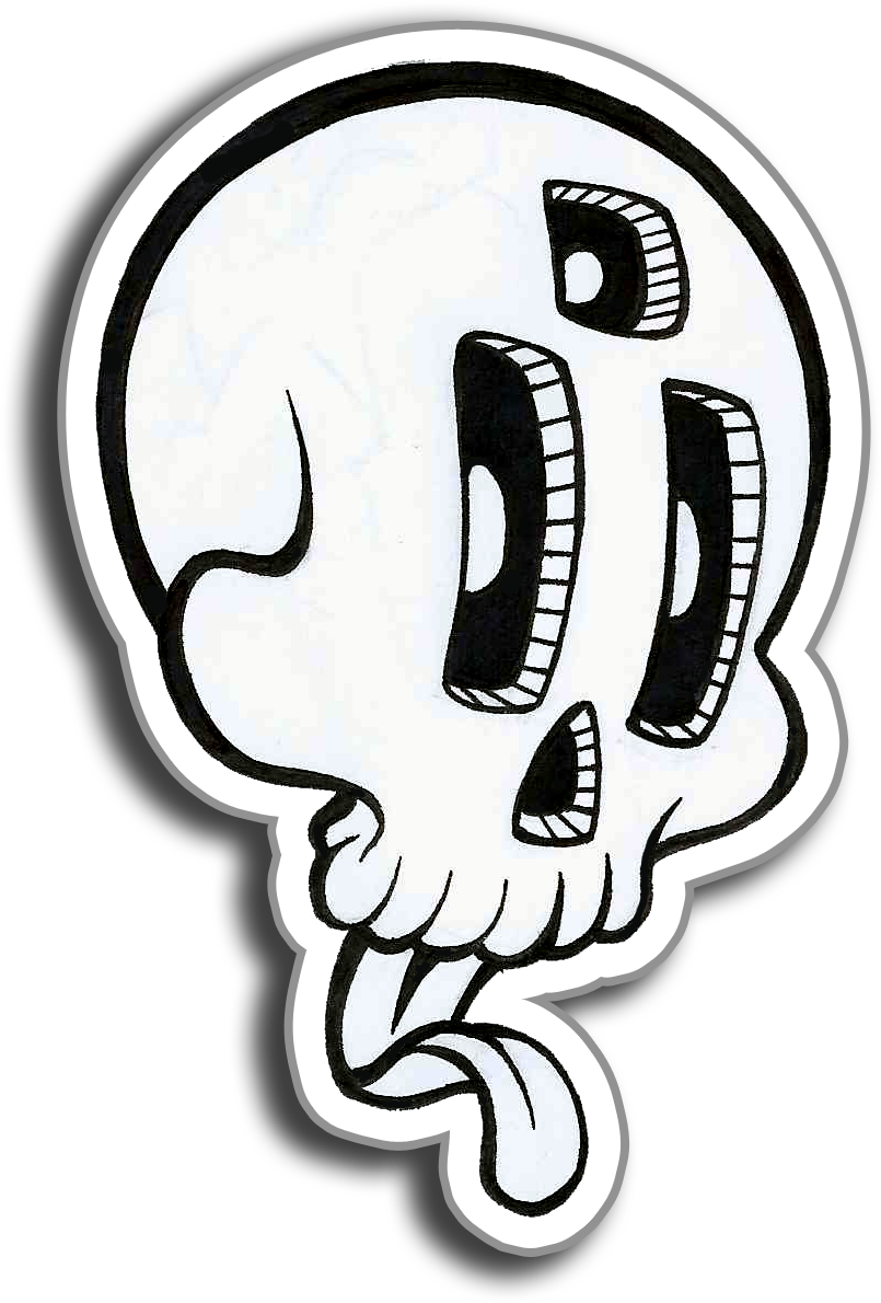 Calavera Sticker Drawing Decal - Sticker Street Art Png (874x1257), Png Download