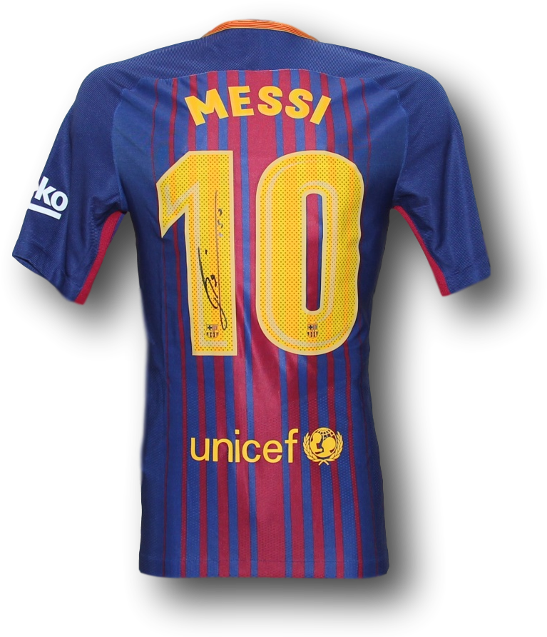 Lionel Messi Signed Barcelona 2018 Jersey - Barcelona Jersey (835x904), Png Download