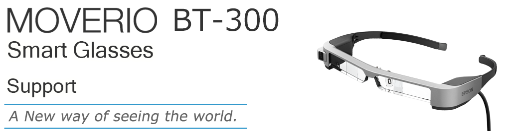Moverio Bt-300 Support - New Epson Smart Glass Bt-300 Moverio Bt-300 Ems (1200x370), Png Download