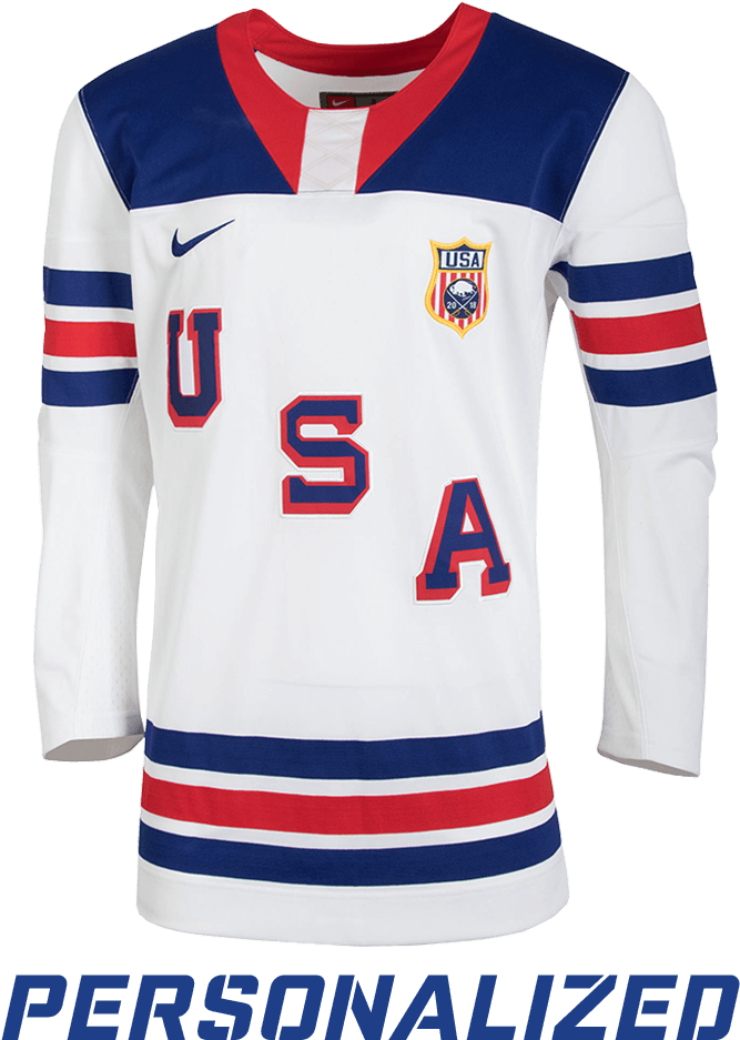 Usa Hockey® Nike Buffalo Replica Throwback Personalized - Usa Hockey Jerseys (1000x1000), Png Download