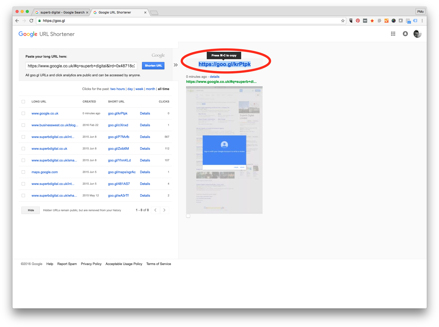 Shorten Your Google Review Url Url Shortening (1737x1295), Png Download