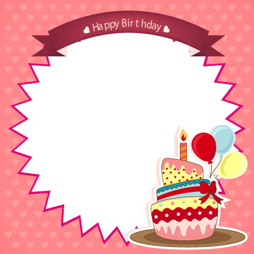 Birthday Frames (500x500), Png Download