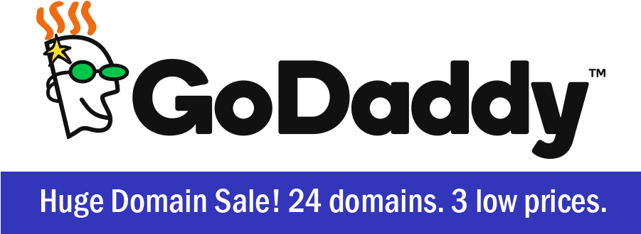 Godaddy Domain Sale From - Go Daddy (900x450), Png Download