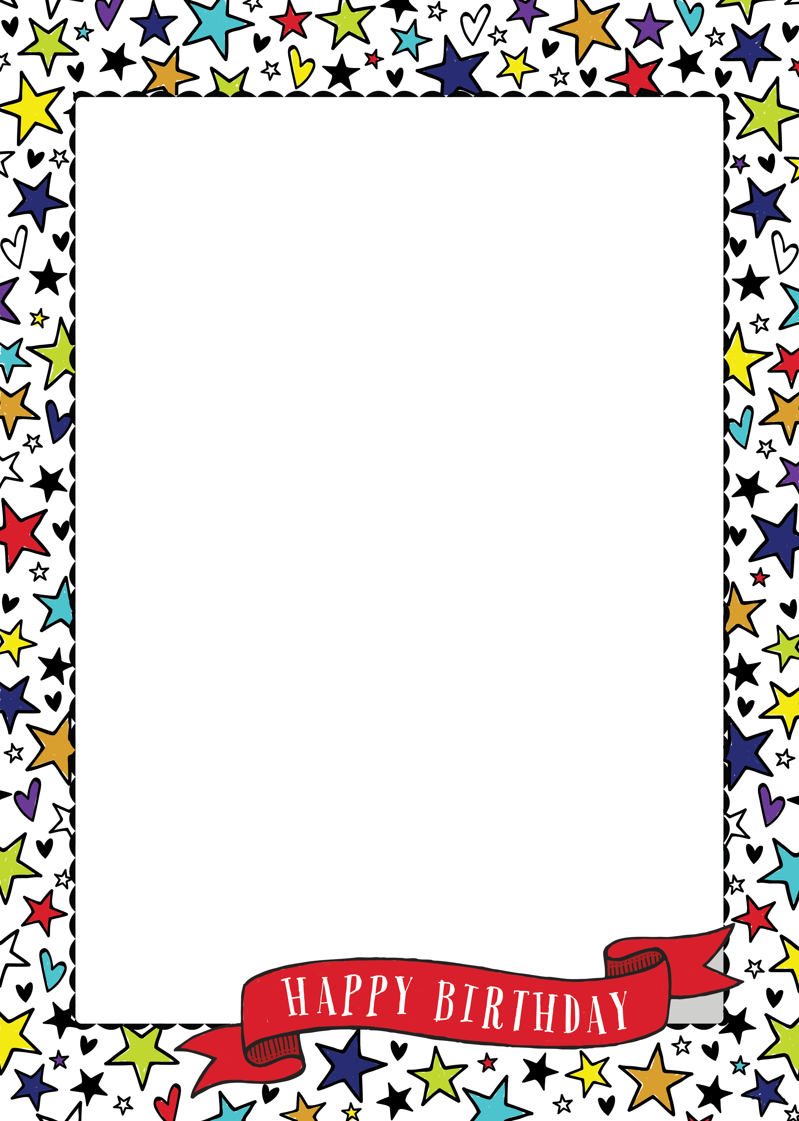 Select A Message - Happy Birthday Frame Transparent (2550x3579), Png Download