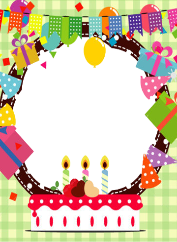 Happy Birthday Frames Hd - Happy Birthday Circle Frame Png (360x490), Png Download