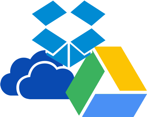 Dropbox One Drive Google Drive (510x510), Png Download