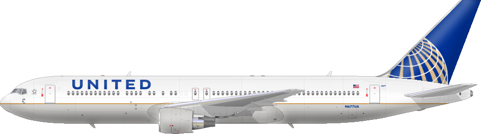 United Airlines - United Airlines Plane Png (978x274), Png Download