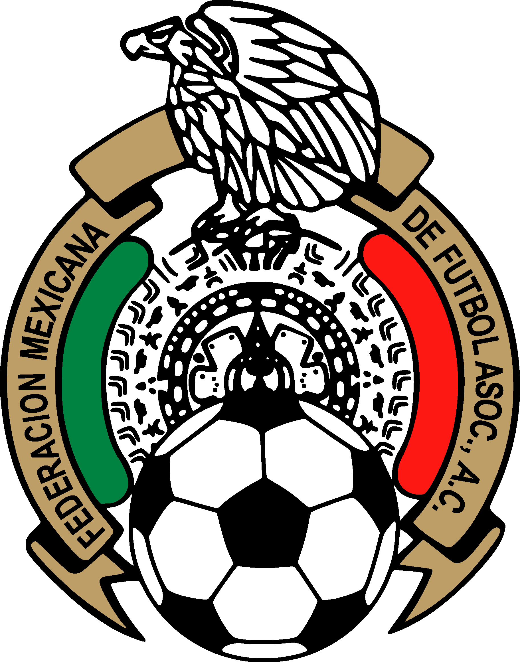 Mexican Football Federation & Mexico National Football - Mexico Soccer Team Flag (1823x2321), Png Download
