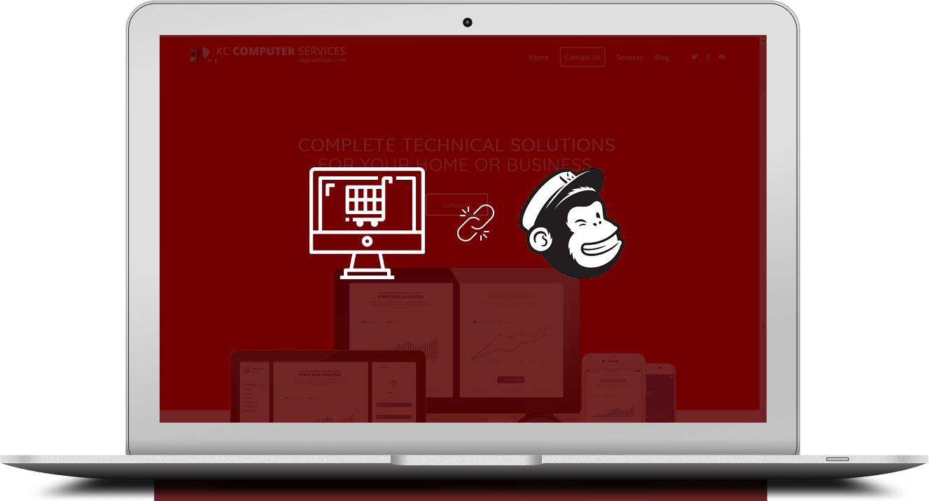 Connecting Your Site To Mailchimp Full Service Design - Led-backlit Lcd Display (1327x716), Png Download