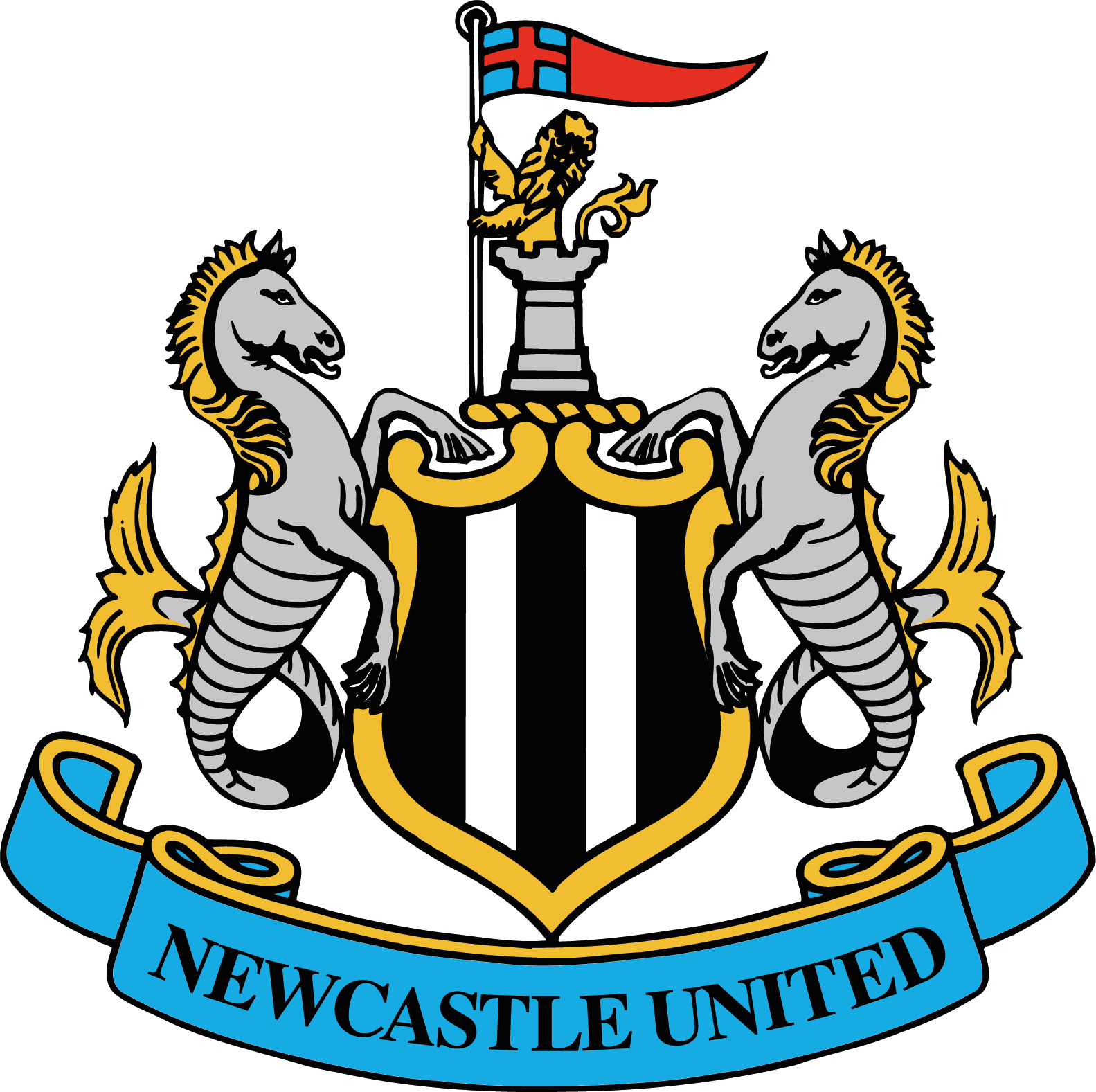 Newcastle United Football Club Logo - Logo Newcastle (1583x1577), Png Download