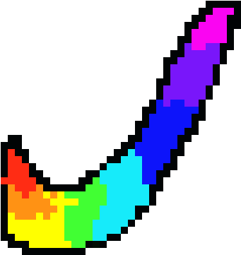 Rainbow Nike Sign - Pixel Art Rainbow Nike (590x420), Png Download
