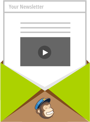 Mailchimp Video Merge Tag - Mailchimp (554x483), Png Download
