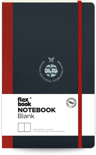 Flexbook Global Medium Ruled Black Notebook (391x539), Png Download