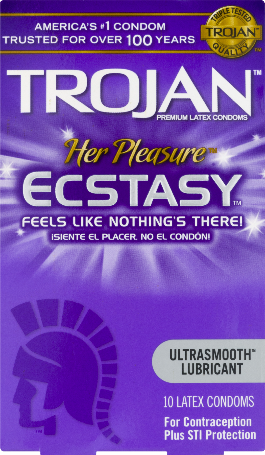 Trojan Her Pleasure Ecstacy Lubricated Latex Condoms (1800x1800), Png Download