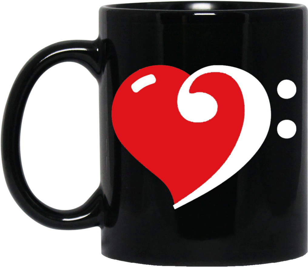 Love Bass Clef Heart Coffee Cup - Princess Are Born In July (1024x1024), Png Download