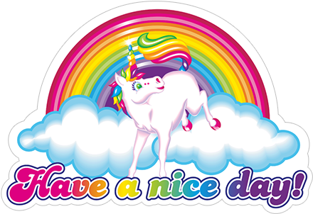 Viber Sticker «lisa Frank» - Lisa Frank Unicorn Png (490x317), Png Download