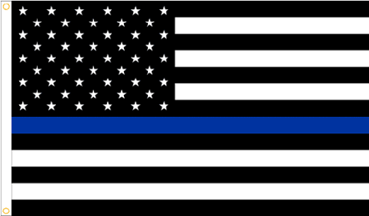 Thin Blue Line - Thin Blue Line Flag (520x416), Png Download