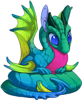 Zoom - Flight Rising Dragons Spiral Breed (350x350), Png Download