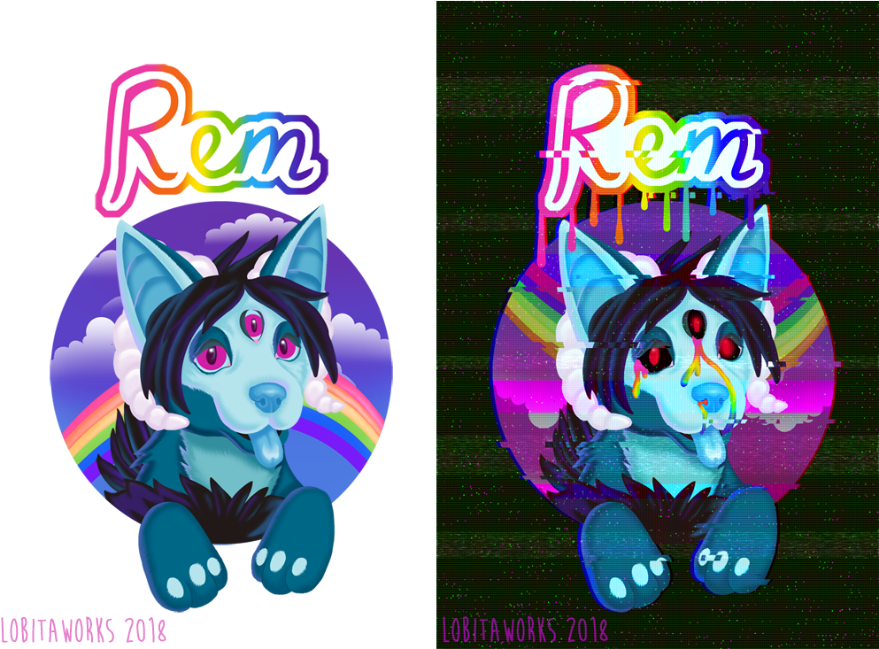 Another Batch Of Lisa Frank/glitch Badges Finished - Twitter (1000x732), Png Download