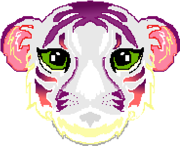 Lisa Frank Tiger Coloring Pages - Lisa Frank Stereo Headphones - Tiger (400x400), Png Download