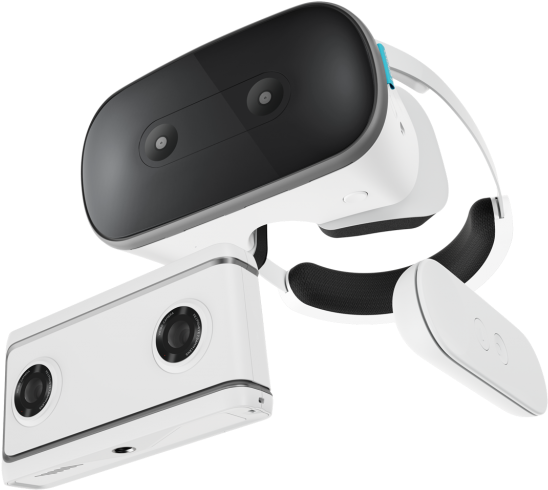 Lenovo Mirage Camera And Mirage Solo Vr Headset - Lenovo Mirage Solo (1024x577), Png Download