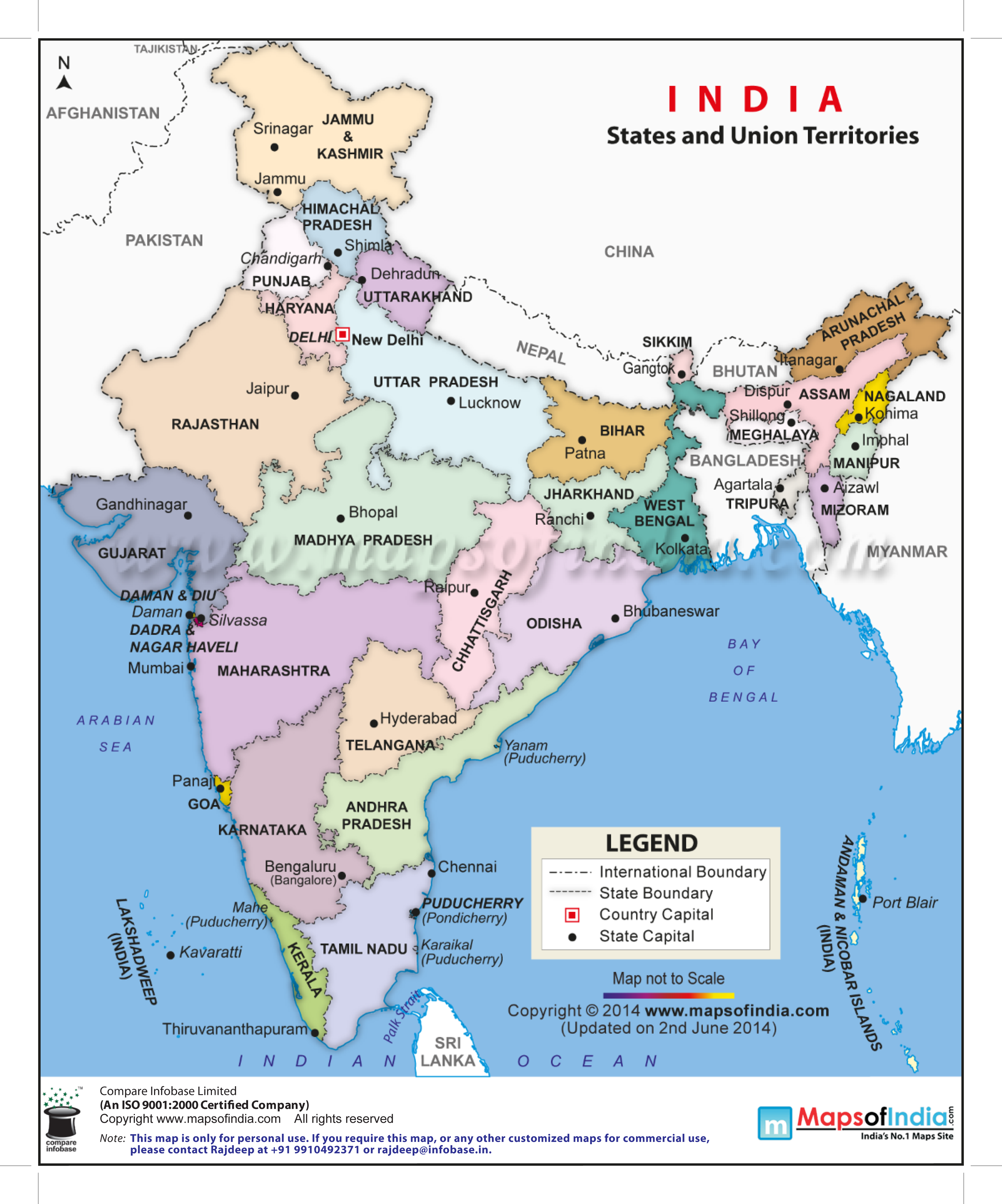 Map Of India - India Political Map (48" H X 39.92" W) Vinyl Print (3603x4329), Png Download