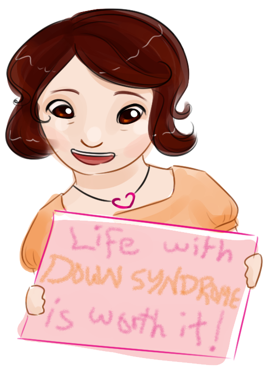 Down Syndrome Tumblr Draw (545x747), Png Download