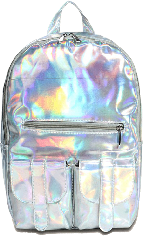 Holographic Backpack - Shiny Backpacks (800x800), Png Download