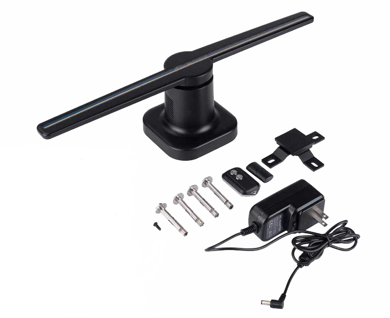 3d Holographic Air Fan Display Is One Of The Most Cost-effective - Led Hologram Fan (768x627), Png Download