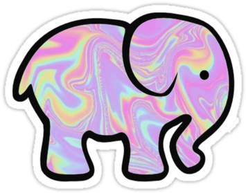 Hologram Clipart Phone Png - Ivory Ella Marble Sticker (375x360), Png Download