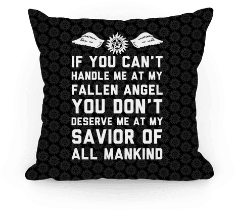 If You Can't Handle Me At My Fallen Angel Pillow - She's Beauty She's Grace She Ll Punch You In The Face (484x484), Png Download