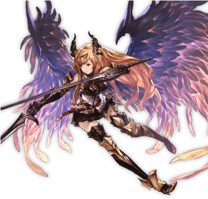 Graphic Free Download Olivia Granblue Fantasy Wiki - Dark Angel Olivia Gbf (408x400), Png Download