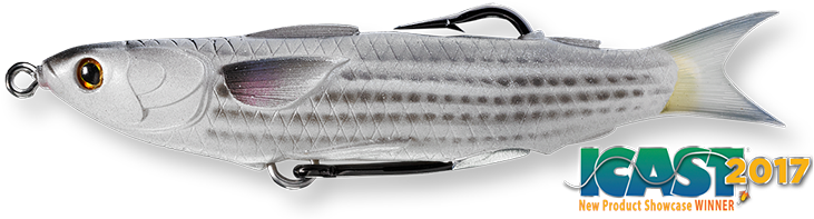 Livetarget Mullet Hollow Body Swimbait - Icast (750x204), Png Download