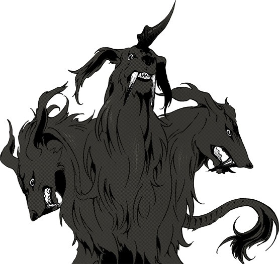 Cerberus - Cerberus Humanoid (555x526), Png Download