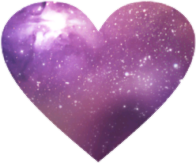 Purple Heart Galaxy Hearts Cute Pink 💕 - Galaxy Hearts (658x548), Png Download