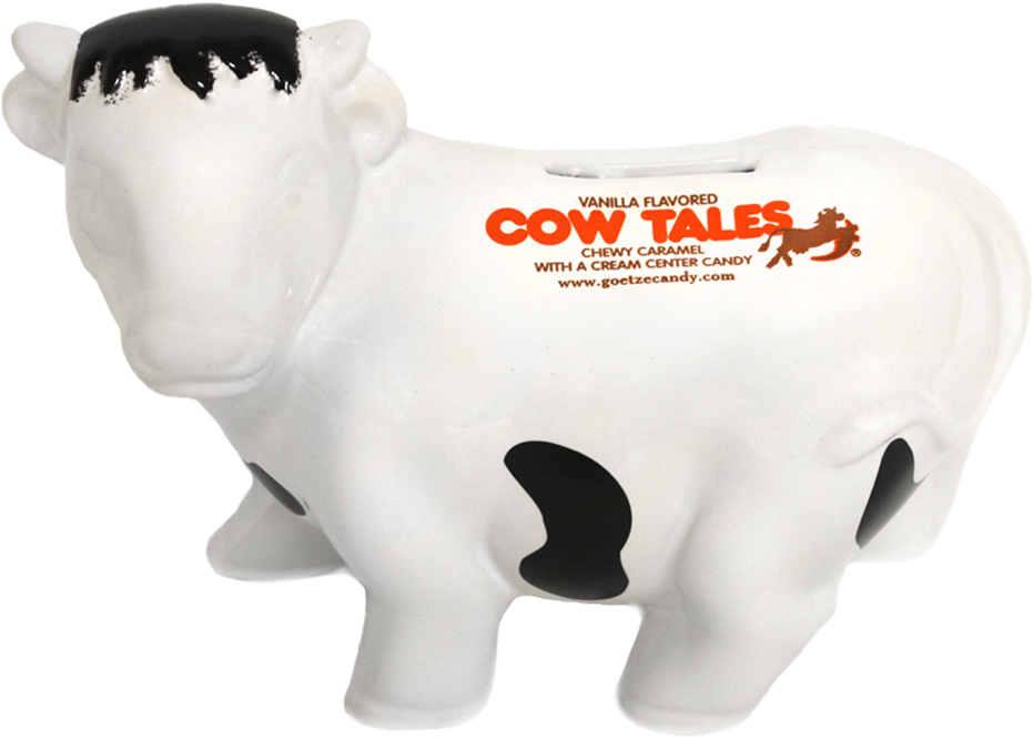 Cow Tales Ceramic Cow Coin Bank - Caramel Apple Cow Tales 36 Count - Retro Candy (1000x1000), Png Download