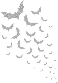 Transparent Bats Swarm - Swarm Of Bats Png (674x518), Png Download