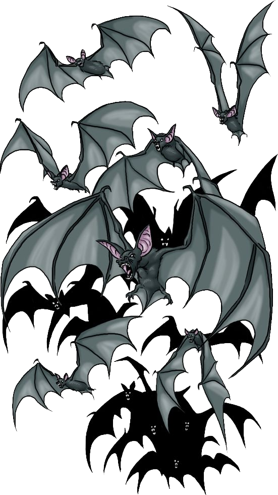 Zombie Batz - D&d 5e Swarm Of Bats (551x981), Png Download