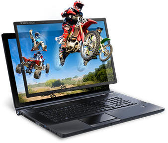 Spatial View Introduced The Glasses Free 3deescreen - 3d Laptop (380x322), Png Download