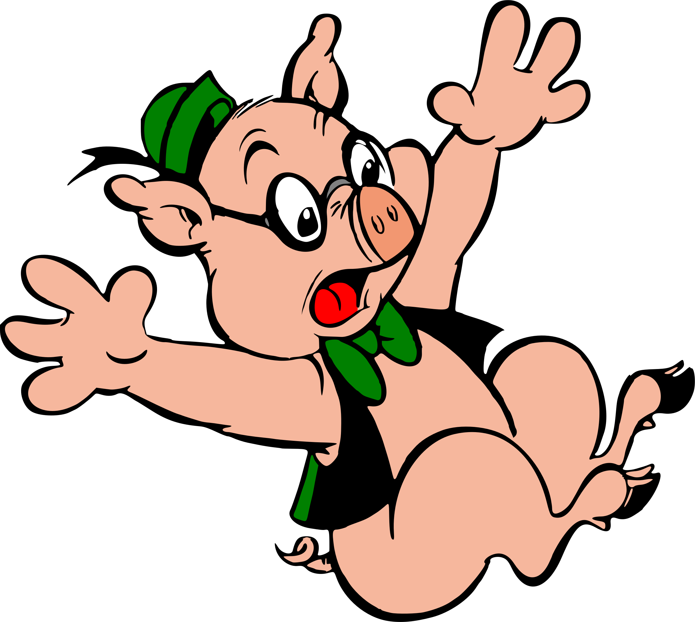 Falling Pig Big Image Png - Peter Pig Comic (2399x2149), Png Download