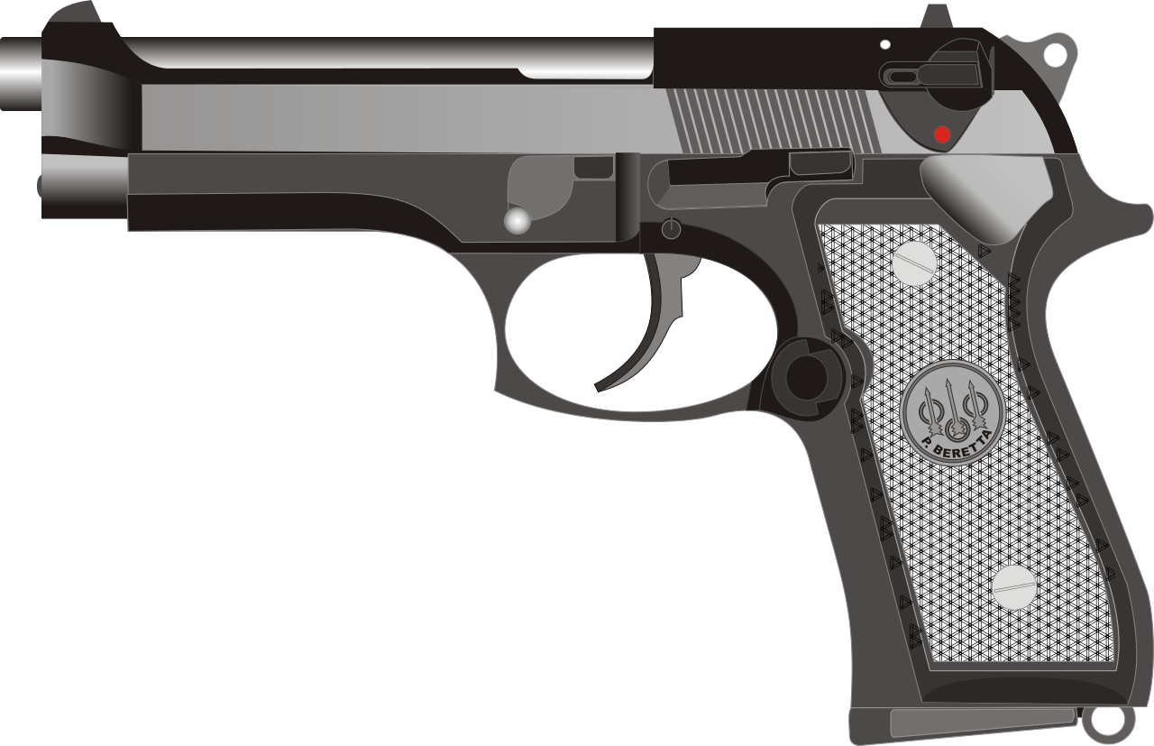 File - Beretta92 Vector - Svg - Beretta Vector (1280x827), Png Download