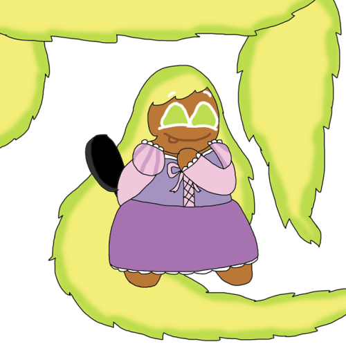Avocado Cookie As Ra Pun Zel From Disney's Tangled - Pun (500x498), Png Download