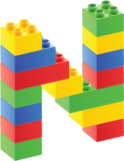 Alfabeto De Bloques Jpg Library Library - Letter N In Lego (469x572), Png Download