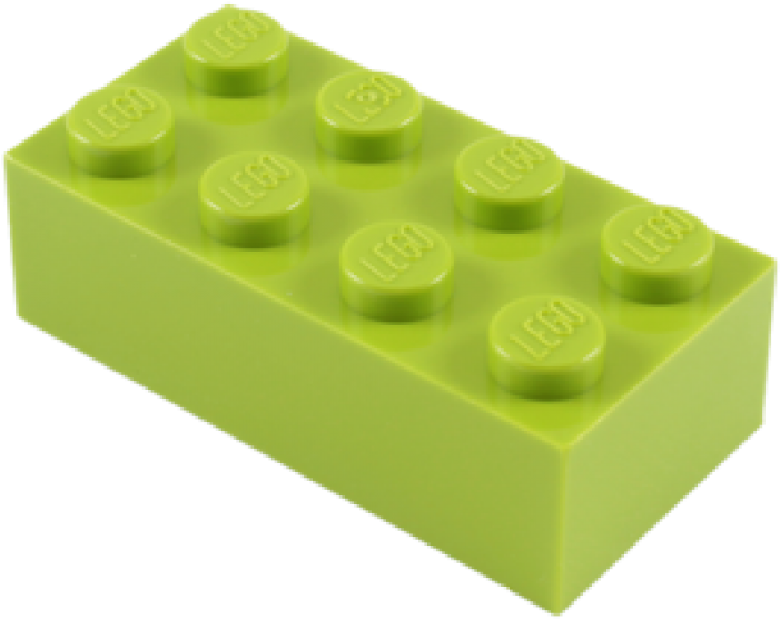 Buy Lego Brick 2 X 4 Lime - 2 By 4 Lego Brick (700x700), Png Download