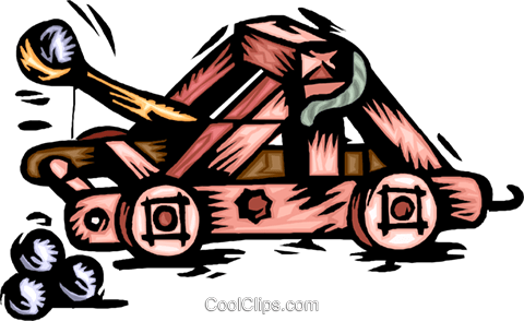 Catapult Royalty Free Vector Clip Art Illustration - Katapult Clipart (480x294), Png Download