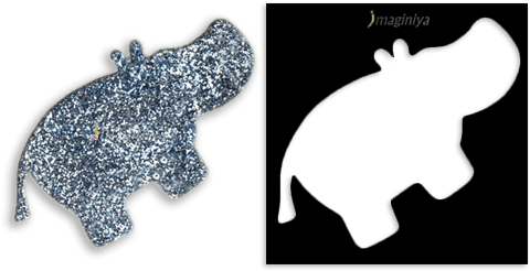 Glitter Tattoo And Face Paint Hippo Stencil - Painting (800x800), Png Download